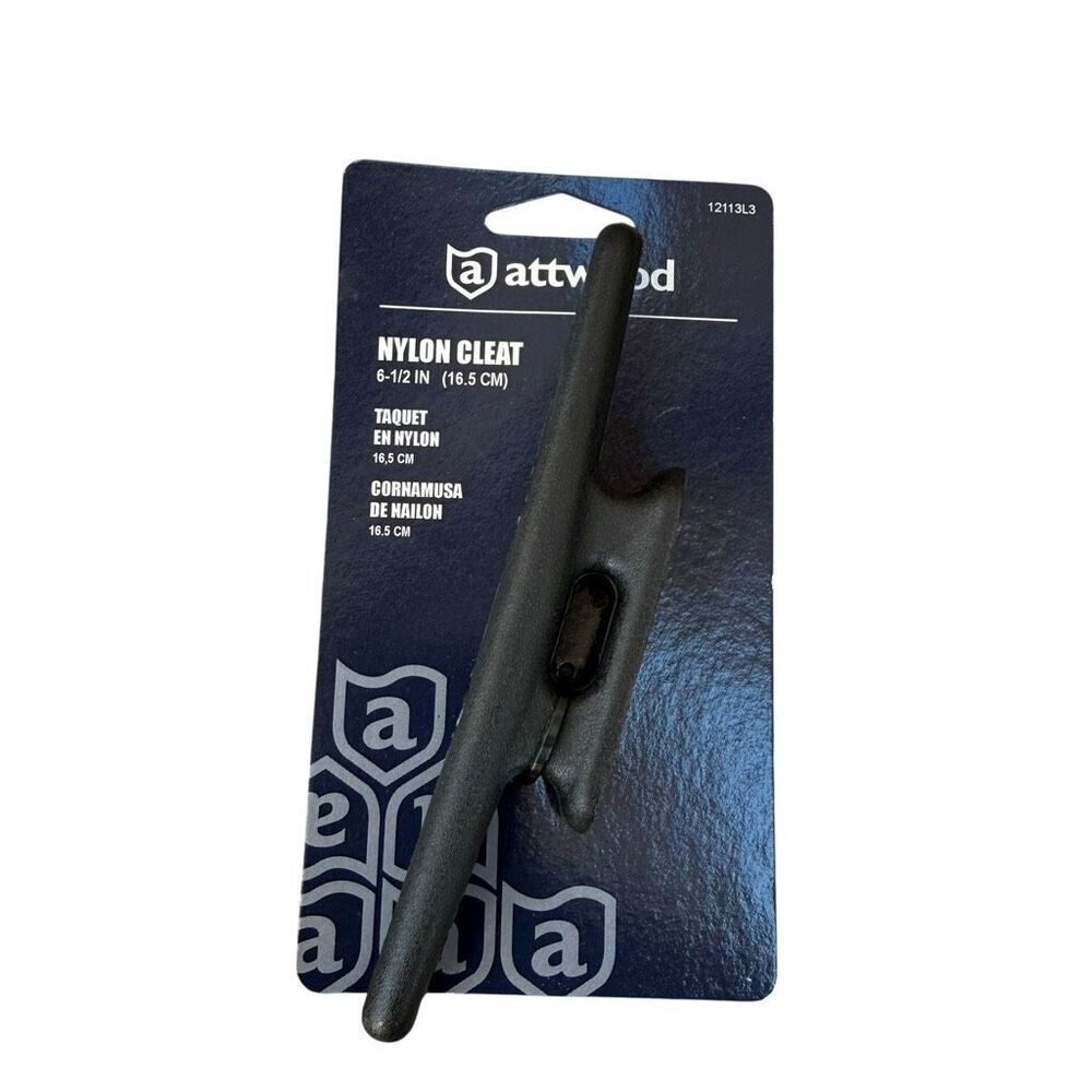 Attwood Nylon Cleat - 6-1/2" Lot Boat Dock Mooring Black Pre-drilled Kayak New